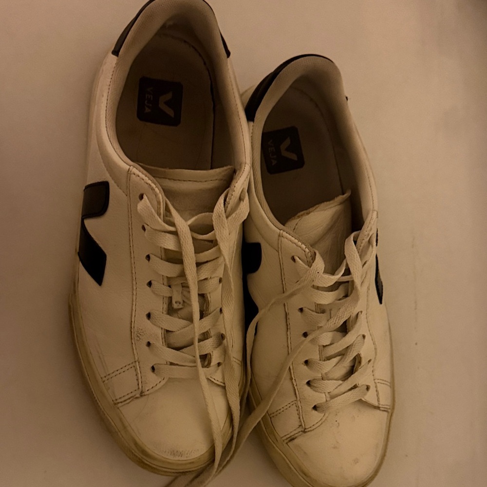 Veja White and Black Sneakers
